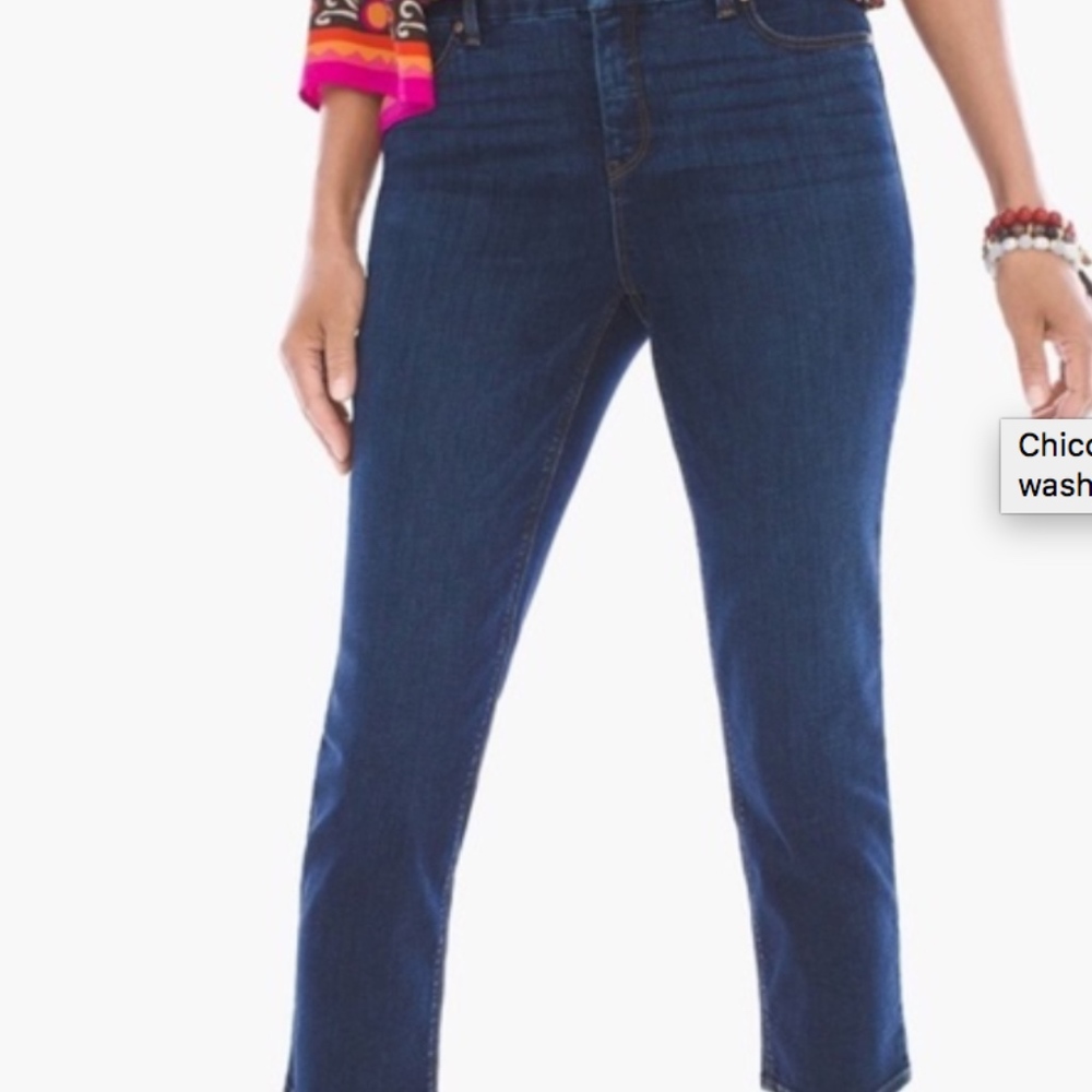 EUC Chico's size 00 So Lifting Crop dark-wash